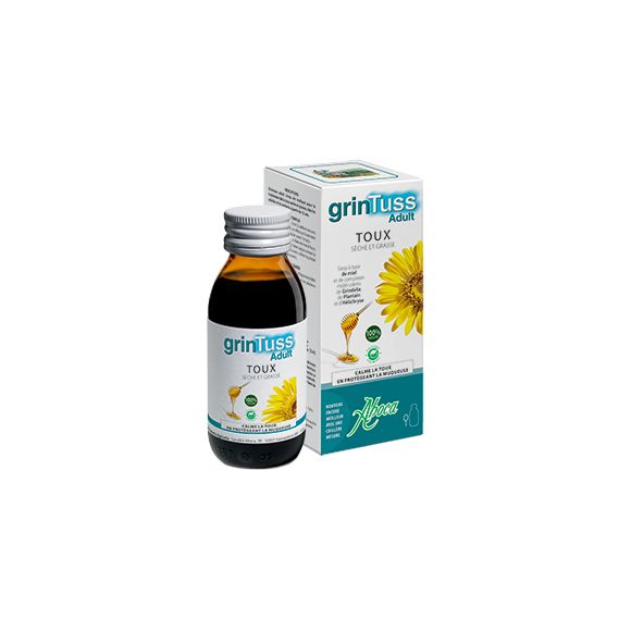 Grintuss Erwachsene Sirup für trockenen und produktiven Husten Aboca - Flasche mit 128 g