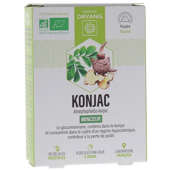 Konjac Abnehm-Bio Dayang - Packung mit 45 Kapseln