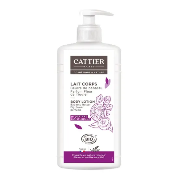 Körpermilch feuchtigkeitsspendend Duft Feigenblüte Cattier - Pumpflasche 500 ml
