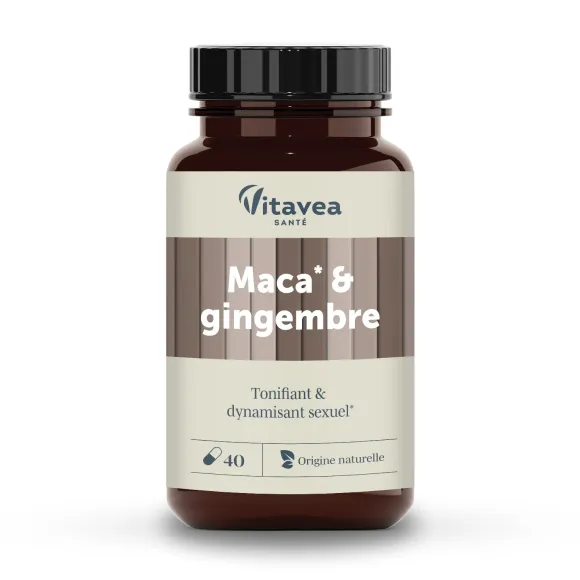 Maca und Ingwer sexuelle Vitalität Vitavea - Dose mit 40 Kapseln