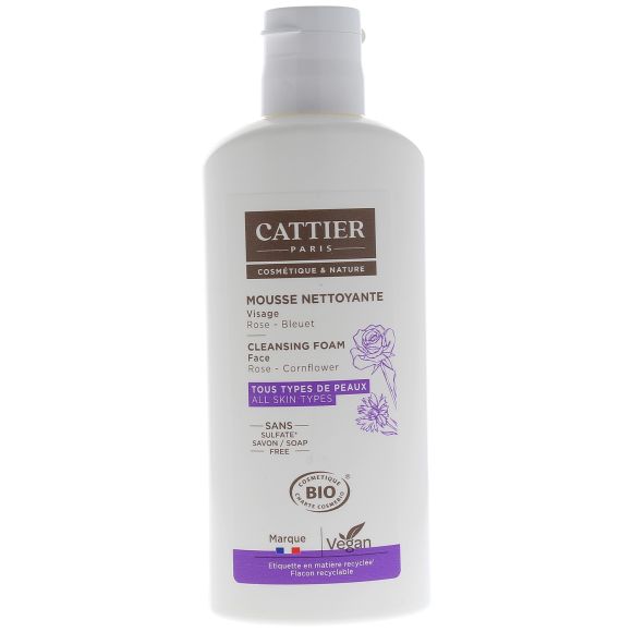 Bio-Reinigungsschaum für das Gesicht von Cattier - Flasche mit 150 ml
