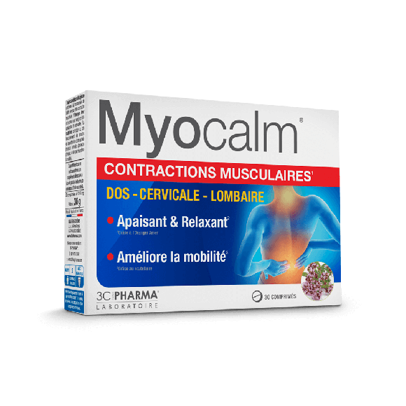 Myocalm Muskelkontraktionen 3C Pharma - Packung mit 30 Tabletten