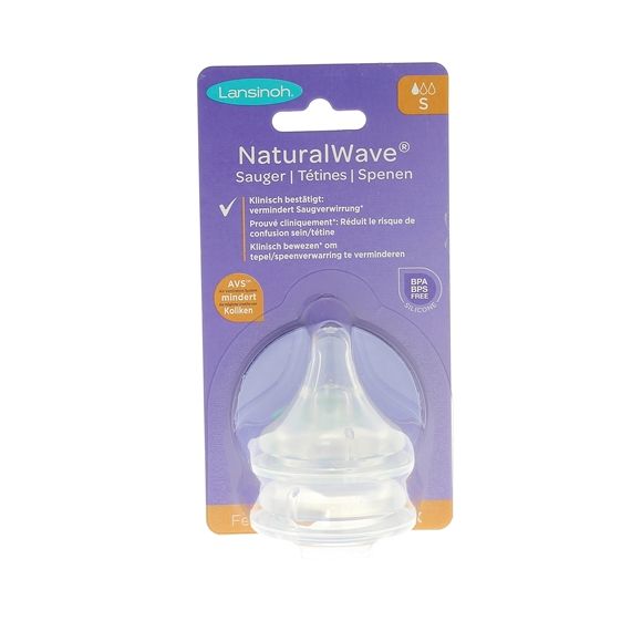 Natural Wave Sauger mit langsamer Flussrate Lansinoh - 2er Pack Sauger