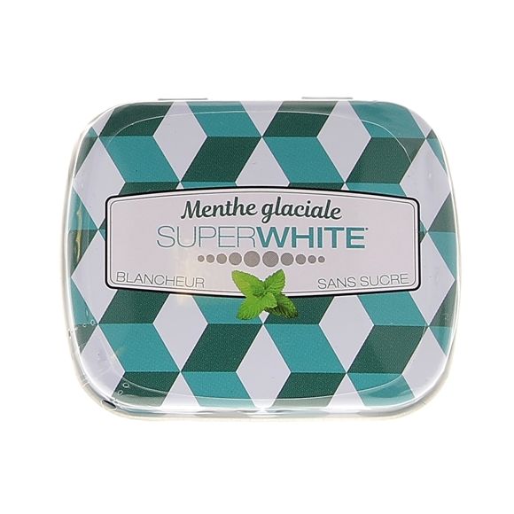 Superwhite Kühlminze Pastillen - Dose mit 50 Pastillen