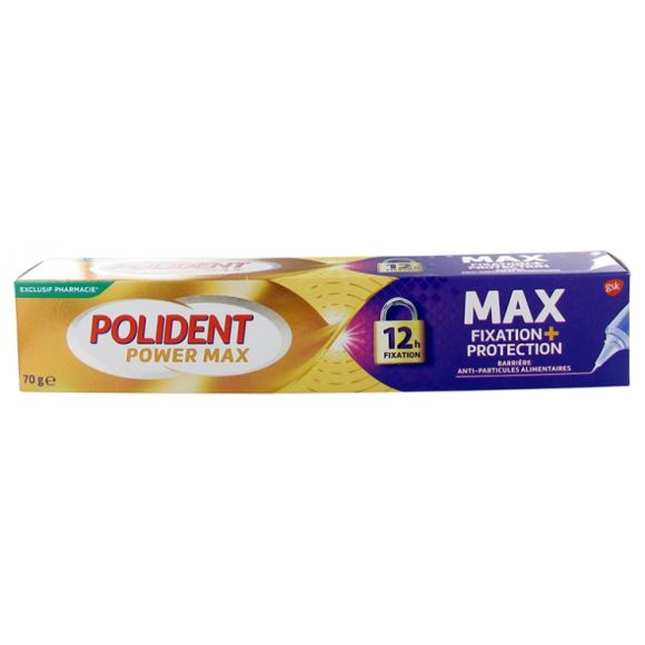 Polident Haftcreme Power Max Fixierung + Schutz - Tube mit 70g