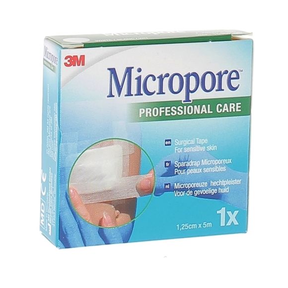 Mikroporenpflaster Micropore 3M - ein Band von 12,5mmx5m