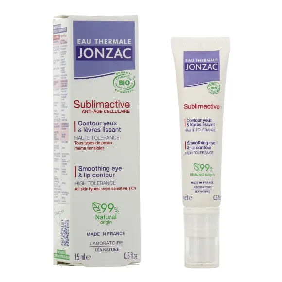 Sublimactive Augen-Lippen-Kontur glättend Thermalwasser Jonzac - Pumpflasche mit 15 ml