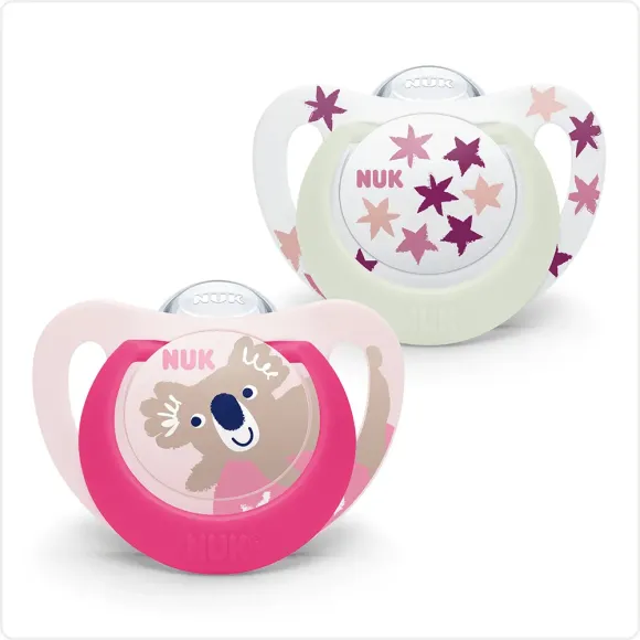 Schnuller Starlight Tag & Nacht 6-18 Monate NUK - 2er Pack Schnuller