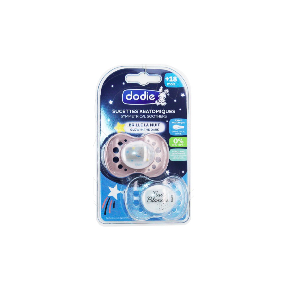 Anatomische Schnuller Nacht +18 Monate Dodie - 2er Pack Schnuller