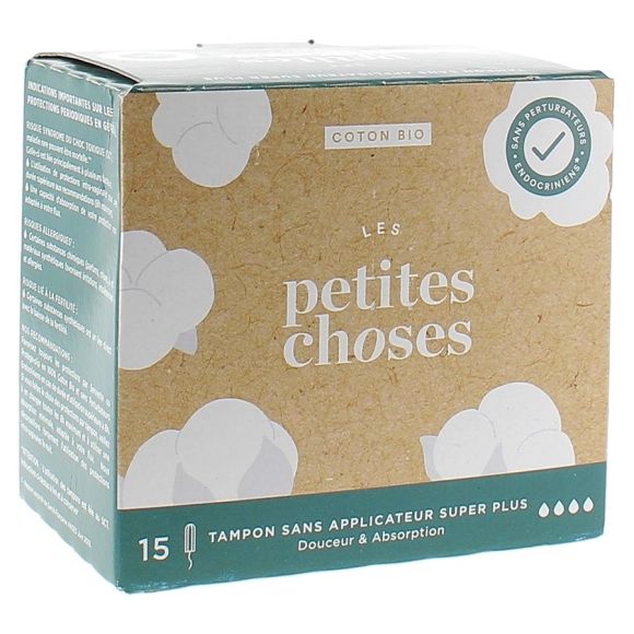Super Plus Tampons ohne Applikator Die kleinen Dinge - Box mit 15 Tampons