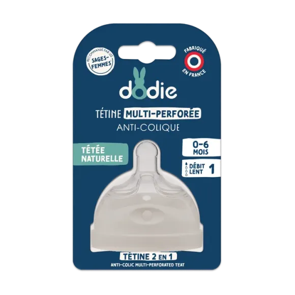 Anti-Kolik Multi-Loch Sauger Dodie - ein Sauger
