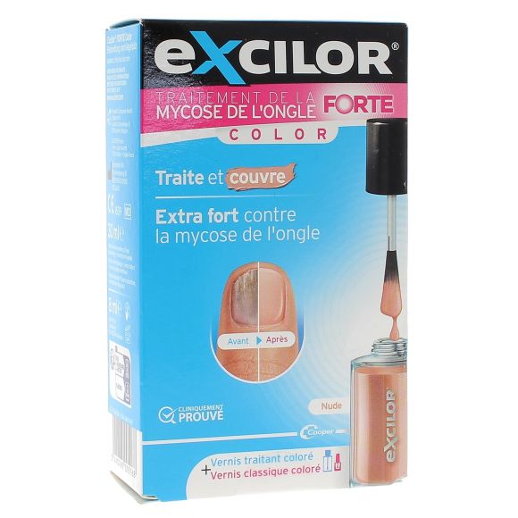 Behandlung von Nagelpilz Forte Color nude Excilor - Flasche mit 30 ml