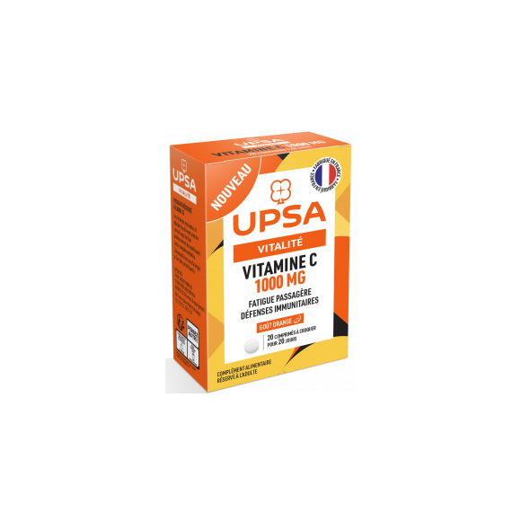 Vitalität Vitamin C 1000 mg UPSA - Packung mit 20 Tabletten