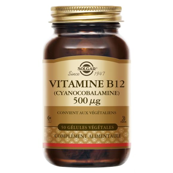 Vitamin B12 500 µg Cyanocobalamin Solgar - Dose von 50 Kapseln