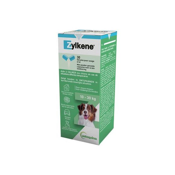 Zylkène Hunde von 10-30 kg Vetoquinol - Packung mit 30 Kapseln