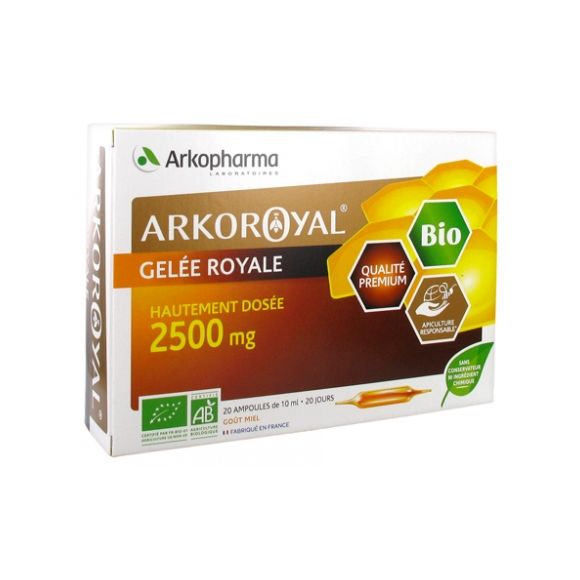 ArkoRoyal Bio-Gelee Royale 2500mg Arkopharma - Packung mit 20 Ampullen