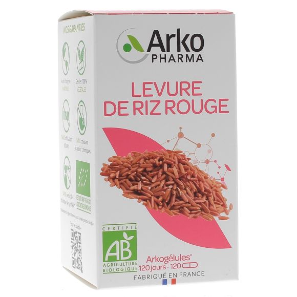 Arkogélules Roter Reis Bio Arkopharma - Packung mit 120 Kapseln