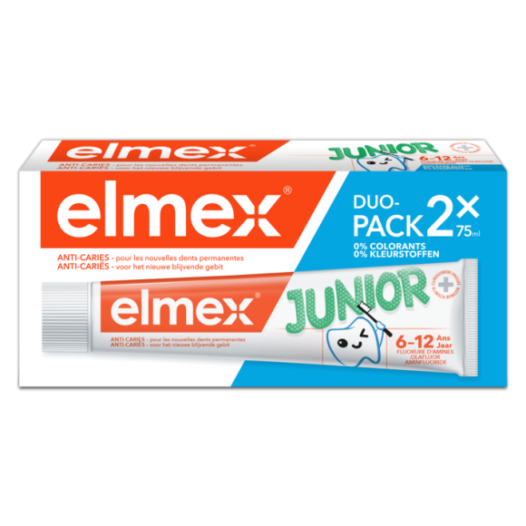 Junior-Zahnpasta 6-12 Jahre Elmex - 2 Tuben à 75 ml