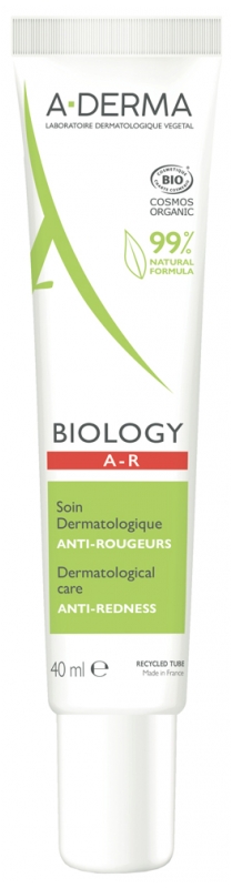 Biology Soin A-R dermatologique anti-rougeurs A-Derma - tube de 40ml