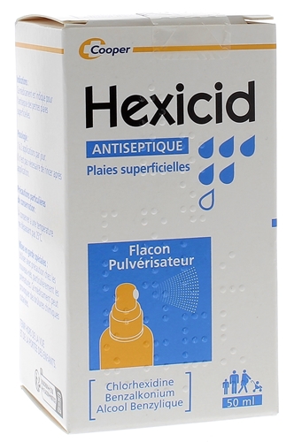 Hexicid solution antiseptique - spray de 50ml
