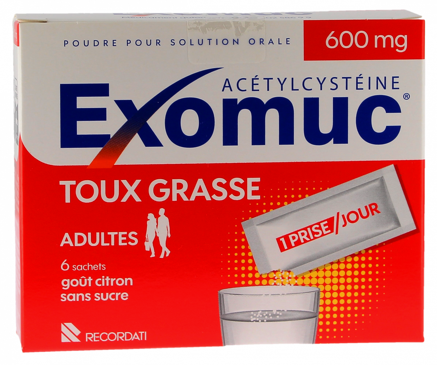 Exomuc 600 mg poudre - boîte de 6 sachets