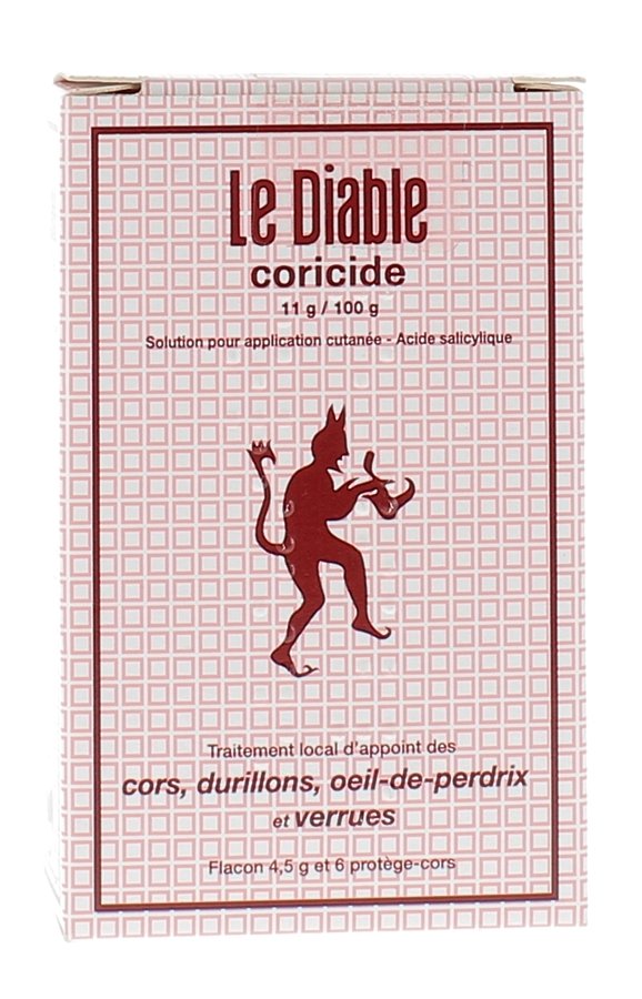 Le Diable coricide traitement pour les cors, durillons et verrues - flacon de 4,5g