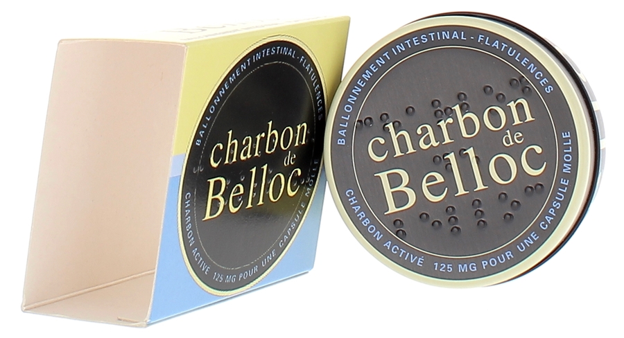 Charbon De Belloc 125mg Digestion Difficile Ballonnement Intestinal 36  Capsules Molles