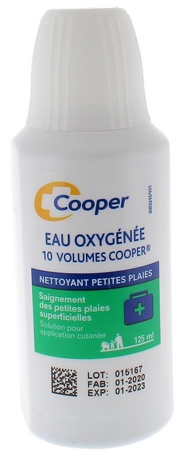 Eau oxygénée 10 volumes Cooper - Flacon de 125ml