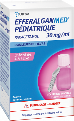 EfferalganMed pédiatrique 30 mg/ml arôme caramel et vanille - flacon de 150ml