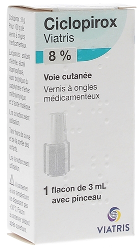 Ciclopirox 8% vernis à ongles Viatris - flacon de 3ml