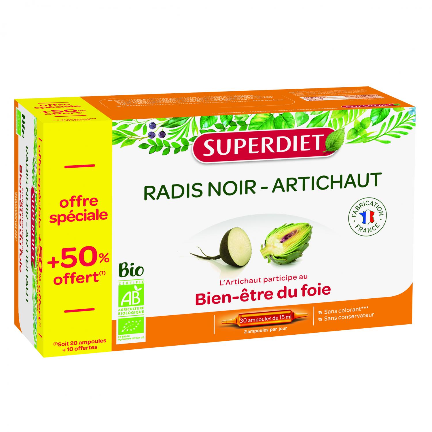 Radis noir / Artichaut bio Super Diet bienêtre du foie