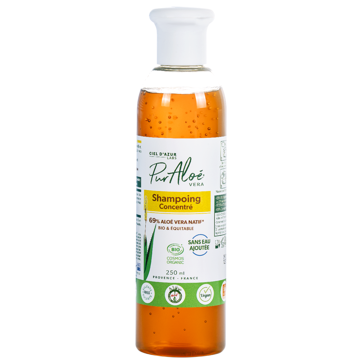 Shampooing traitrant Aloe vera 70% Bio Pur Aloé - flacon de 250 ml