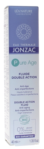 Pure Age Fluide double action anti-âge/anti-imperfections bio Eau thermale Jonzac - tube de 40ml
