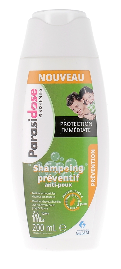 Shampooing préventif anti-poux Parasidose - shampooing anti-poux