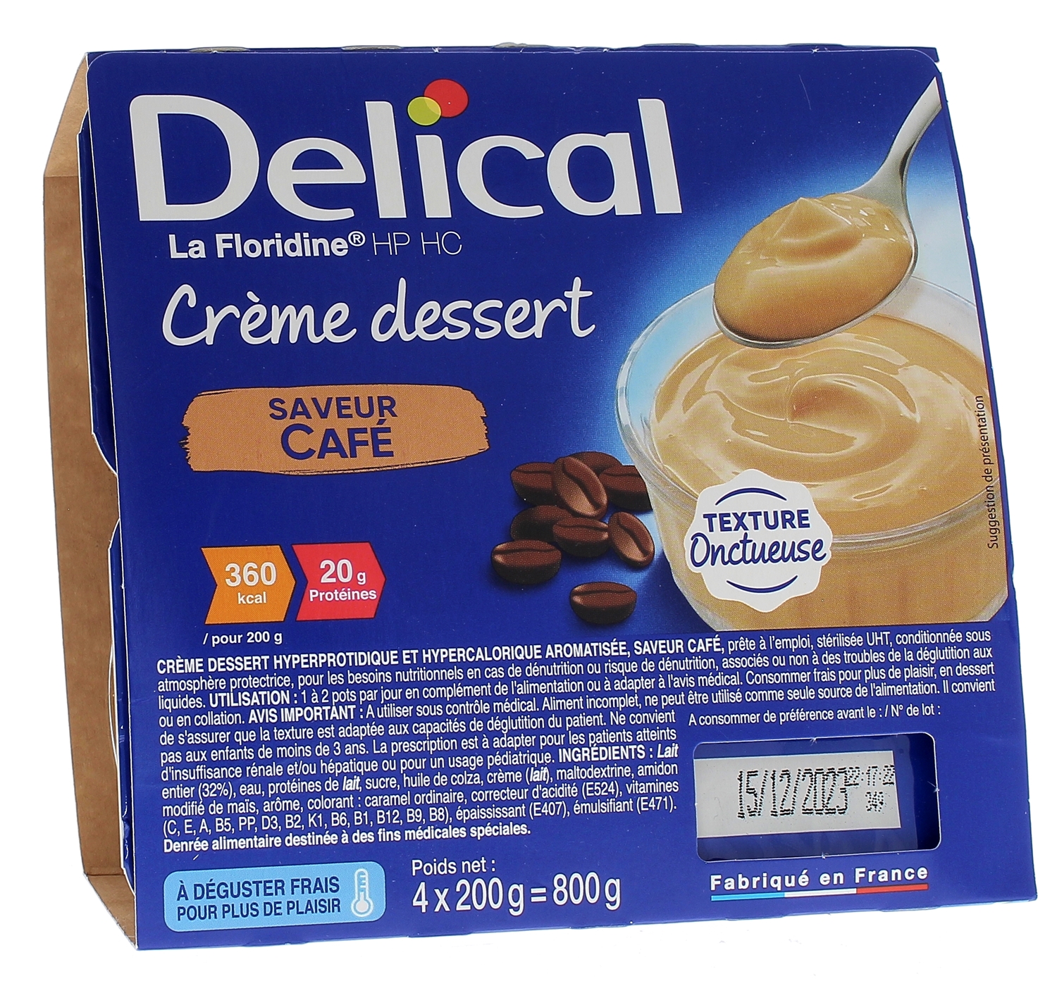 Delical Crème dessert HP/HC La Floridine saveur café - 4 pots de 200g