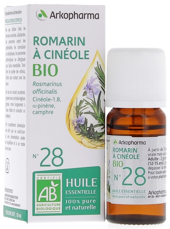 HUILE ESSENTIELLE BIO ROMARIN A CINEOLE 10ML LCA