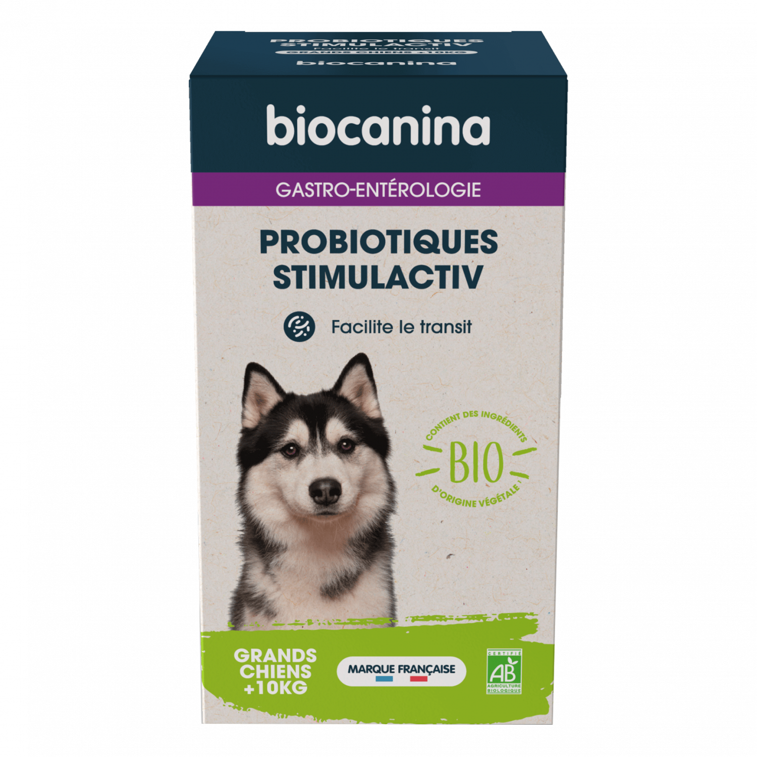 Probiotiques Stimulactiv bio grands chiens Biocanina - boîte de 190g
