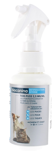 Tick-Puss 2,5 mg/ml Biocanina - spray de 100 ml