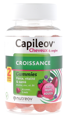 Capileov Cheveux et ongles croissance Nutreov - boîte de 60 gummies