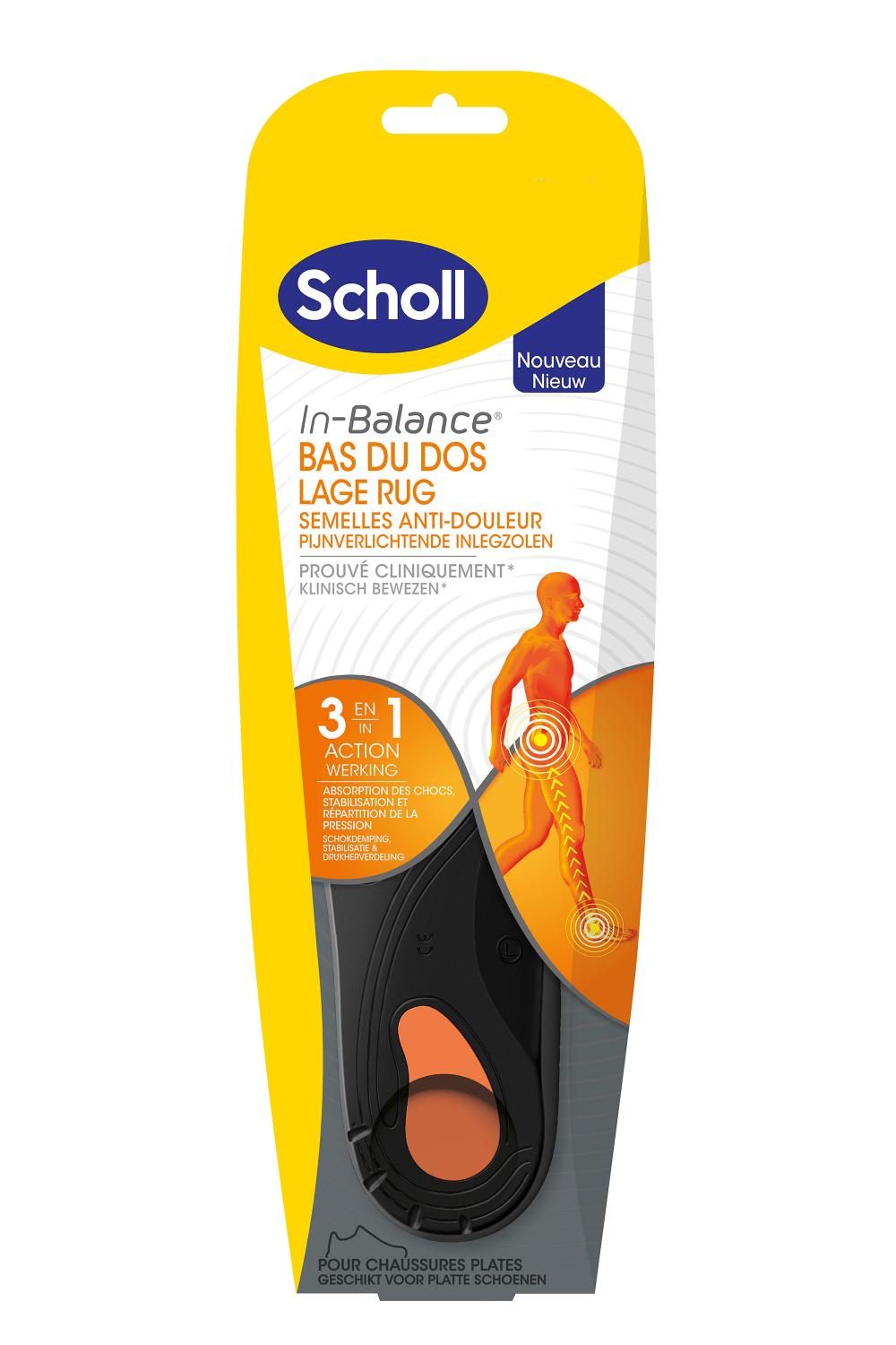 Semelles In-Balance anti-douleur bas du dos Scholl - 1 paire