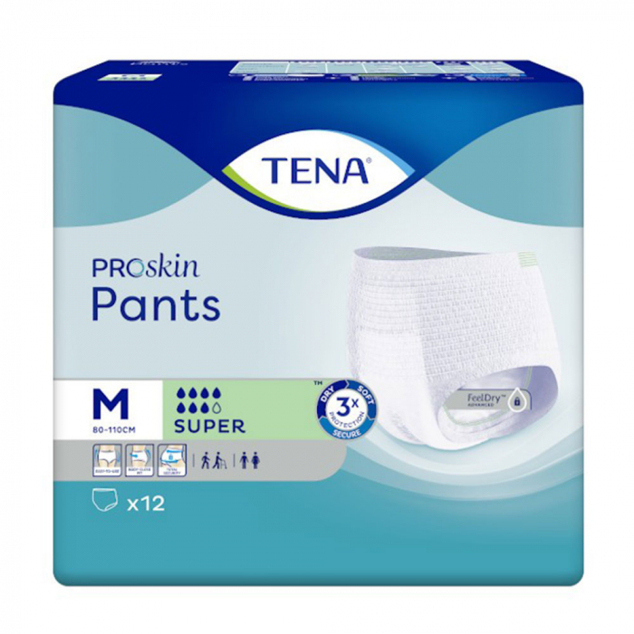 Tena Pants medium super (80 à 110 cm) - 12 protections