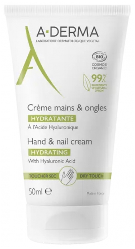 Crème mains peaux fragiles A-DERMA - tube de 50 ml