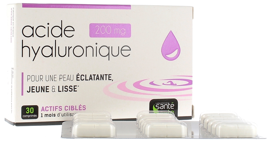 Acide Hyaluronique 200 mg Santé Verte - boîte de 30 comprimés