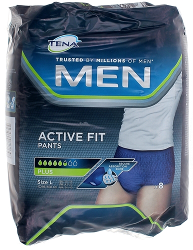 Active Fit Pants men Plus Tena - 9 protections taille L (95-130cm)