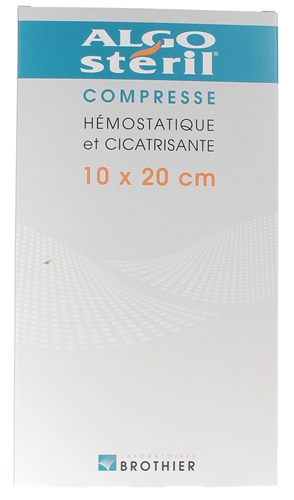 Algostéril compresse hémostatique et cicatrisante - boite de 16 compresses de 10 x 20 cm