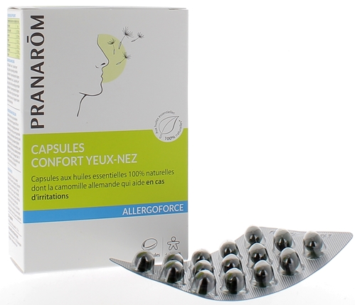 Allergoforce Capsule confort yeux-nez Pranarom - Boîte de 30 capsules