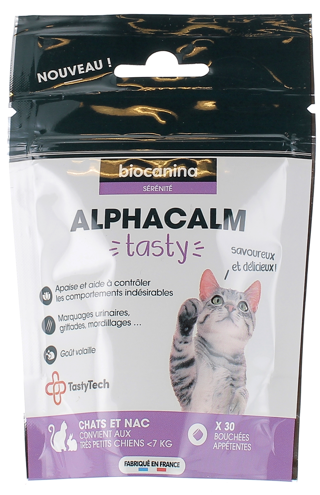 Alphacalm Tasty Chat Biocanina - sachet de 30 bouchées