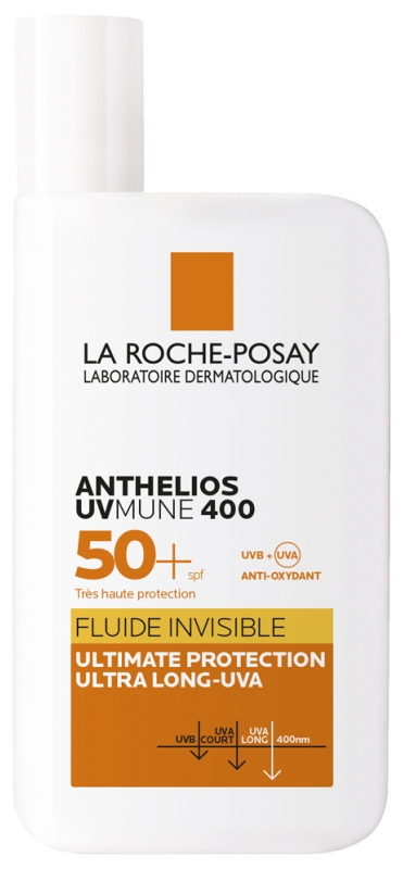 Anthelios UVMune 400 Fluide solaire invisible SPF 50+ La Roche-Posay - flacon de 50ml