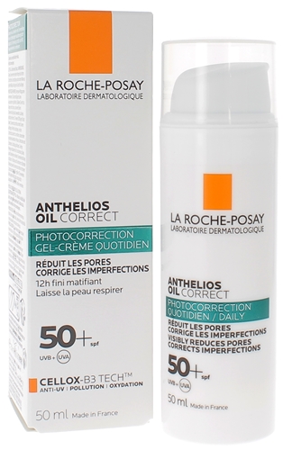 Anthelios oil correct photocorrection gel-crème quotidien La Roche-Posay SPF50+ - flacon pompe 50 ml