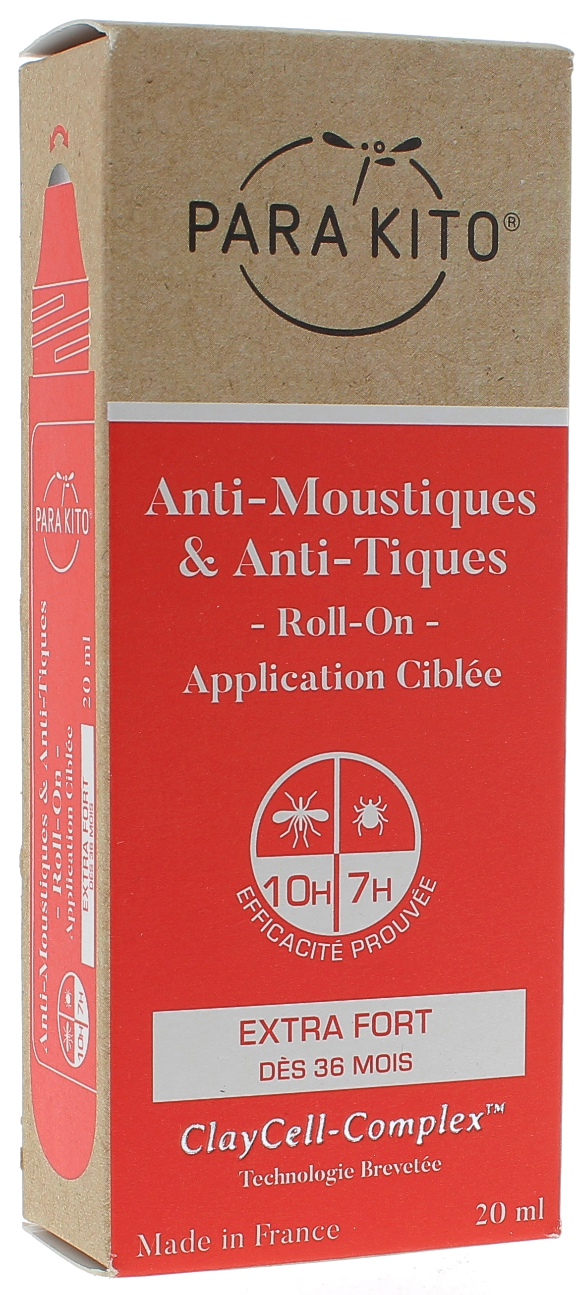 Anti-Moustiques & Anti-Tiques Roll-on Extra Fort Para Kito - Roll-on de 20 ml